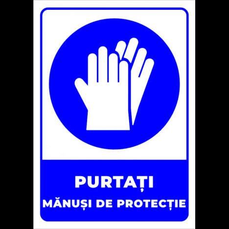 Indicator purtati manusi de protectie